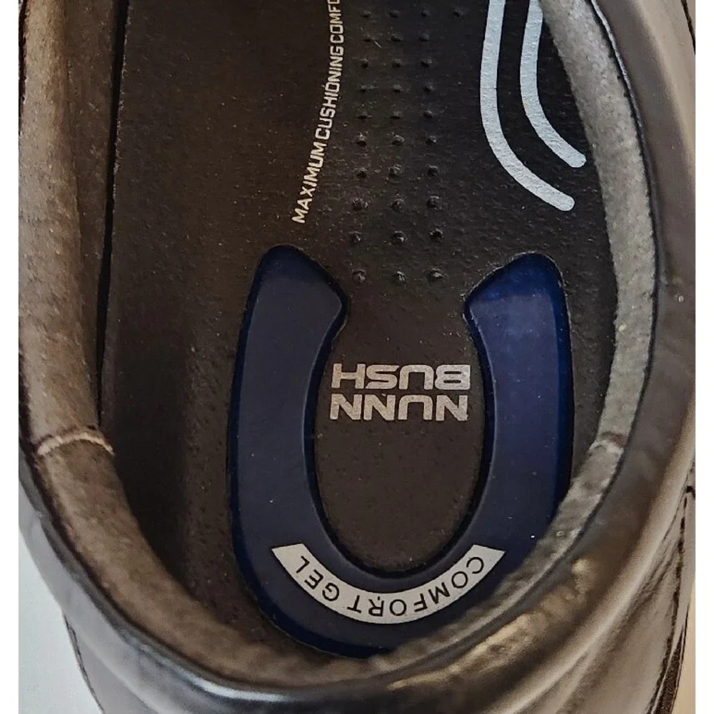 Nunn Bush Comfort Gel Harper Dress‎ Shoes US Size Mens 9.5W Black Loafer Shoes